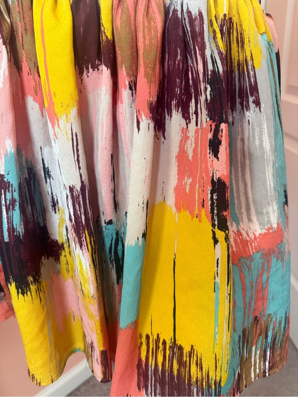 Forever 21 Abstract Brushstroke Multicolor Skirt - Picture 2 of 5